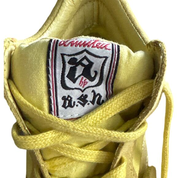 Ash Bowie Wedge Limited Edition Lemon Yellow Suede Canvas Sneaker Sz 10.5 / 11 - Picture 12 of 15